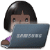 👩🏿‍💻 woman technologist: dark skin tone display on Samsung